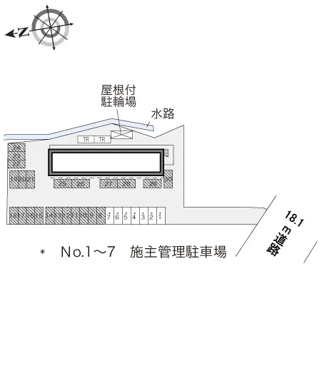 ★手数料０円★高崎市上佐野町　月極駐車場（LP）